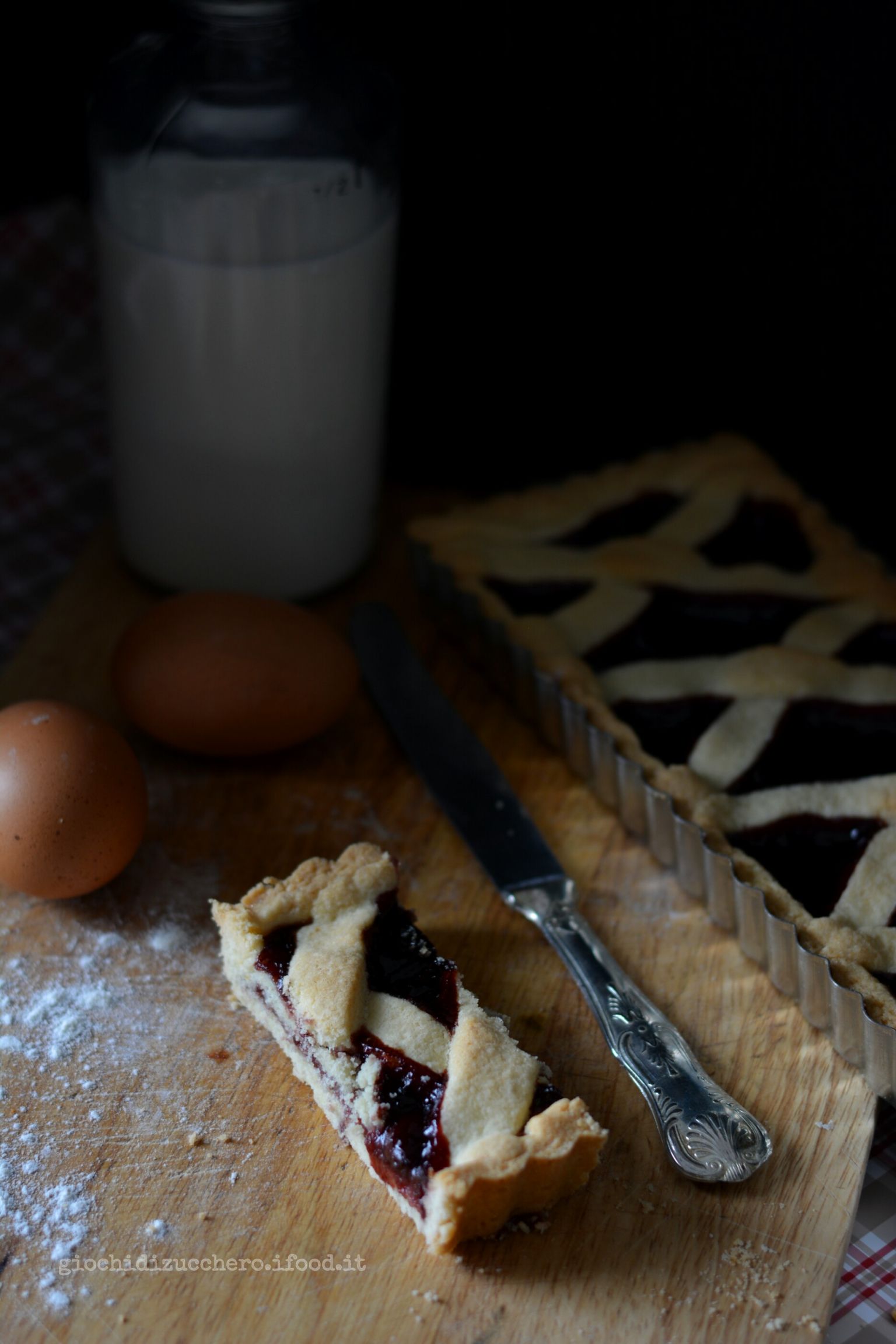 Crostata con Farina di Riso e Marmellata - Giochi di Zucchero